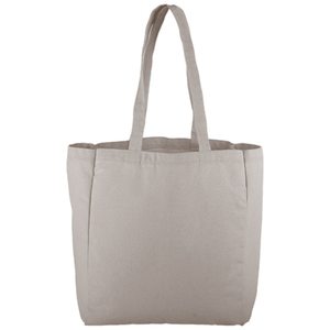 Navy <b>Canvas</b> Grocery Tote Bag Heavy Duty <b>Box</b> Bottom Blank Custom Print Ready Eco Friendly Reusable Wholesale Promotional Shopping - Product Image 2