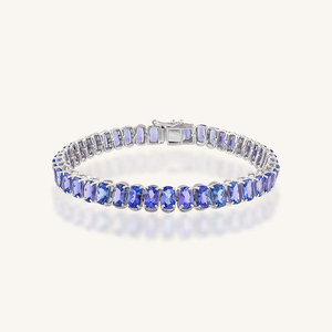 Pulsera de Tanzanita en Plata de Ley 92.5 KLSB-20663 - Product Image 2