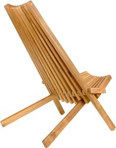 เก้าอี้พับทามาร่า โมเดิร์น ทำจากไม้สักแท้ พร้อมการตกแต่งแบบธรรมชาติ สำหรับใช้งานกลางแจ้งในวิลล่า สวนสาธารณะ และลานบ้าน - Product Image 3