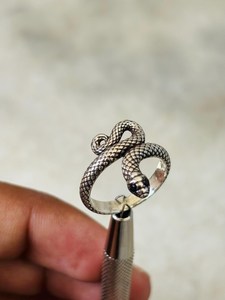 Silver Snake <b>Ring</b> for Women Minimalist Serpent <b>Ring</b> <b>Adjustable</b> Silver <b>Ring</b> Unique Fashion Jewelry - Product Image 2