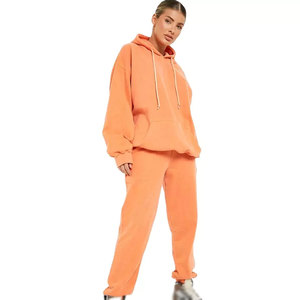 Women Blue Winter Streetwear 2 Piece Sporty Tracksuit Set Full Sleeve Knitted Polyester/Cotton <b>Joggers</b> Hooded Zipper <b>Skinny</b> <b>Fit</b> - Product Image 3