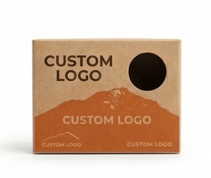 Custom Logo Kraft <b>Paper</b> Rigid Box Rectangle Shape Recyclable Hot Stamping Gift Craft Packaging - Product Image 3