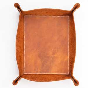 Stable Snap Genuine Leather Tray Folding Desktop Storage Catchall <b>Case</b> Custom Design Real Leather Tray GLTY-0035 - Product Image 3