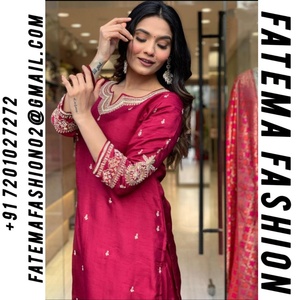 Vêtements ethniques de haute qualité, salwar kameez indien de créateur en fausse fourrure, léger, prêt à porter, pour femmes, tenue de soirée FATEMA - Product Image 2