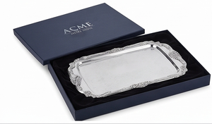 Elegant Polished Serving <b>Tray</b> Engraved Border Exquisite <b>Large</b> Food <b>Tray</b> for Kitchen Tea Coffee Service for Weddings Supplies - Product Image 4