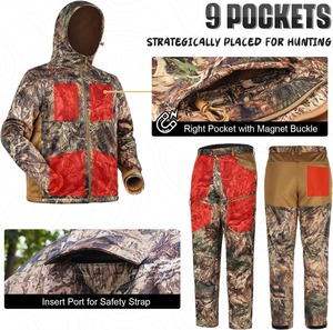 Ensemble veste et pantalon de chasse et de randonnée camouflage de haute qualité, vêtements d'aventure en plein air, fournisseur professionnel - Product Image 6