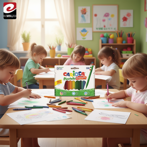 Pastelli a cera Carioca Plastellos 24 colori super resistenti per disegno artistico per bambini - Product Image 3