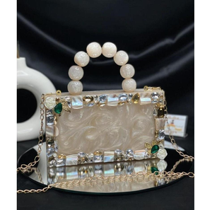 Bolso de Mano de Resina Ecológico Hecho a Mano para Mujer, Diseño Único, Construcción Duradera, Acabado Elegante para Eventos Especiales MULTI CRAFT - Product Image 6