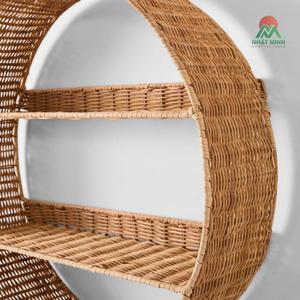Estante de pared con forma de globo aerostático de ratán con cesta de almacenamiento para decoración de habitación infantil estilo rústico - Product Image 5