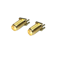 Conector Coaxial Tipo PCB Especial con Enchufe F, Adaptador de Montaje en Placa de Ángulo Recto, Conector de Circuito Impreso para Chasis, Radiofrecuencia