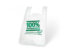 Bolsa de Plástico LDPE Reciclable Personalizada con Logotipo Verde y Refuerzo Lateral para Compras y Uso Comercial - Product Image 3
