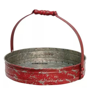 Bandeja Navideña de Metal Galvanizado para Sublimación, Diseño Artesanal Premium, Color Rojo Intenso, Precio Económico - Product Image 1