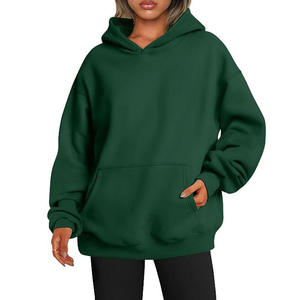 Sudadera con Capucha para Mujer, Estilo Europeo y Americano, Otoño e Invierno, Color Sólido, Holgada, Manga Larga, OEM - Product Image 1