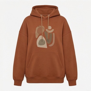 Sweat-shirts à capuche en molleton de coton surdimensionnés pour femmes, avec logo personnalisé, vêtements décontractés, hauts de mode - Product Image 1