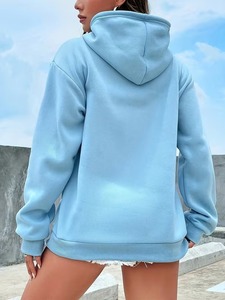 Sweat-shirt d'hiver à séchage rapide pour femme, personnalisable avec logo ODM, pull athlétique à demi-zip sur le devant, vêtement de sport fitness - Product Image 2