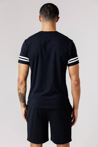 Hot Selling Men's Summer 2-Piece Set O-Neck Short Sleeve <b>Shirt</b> Pants Casual Blank Cotton <b>T</b>-<b>Shirt</b> Set Eco-Friendly 2 Piece Outfit - Product Image 6