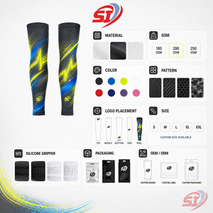 Premium Cycling <b>Arm</b> <b>Sleeves</b> Custom Logo UPF Sun <b>Protection</b> Breathable Cooling Compression OEM ODM Supplier - Product Image 3