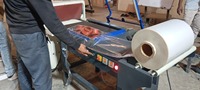 Machine de scellage horizontale semi-automatique électrique pour boîtes, cartons, papier, scellage à froid/à chaud, facile à utiliser, PLC Core 380V R V Packaging