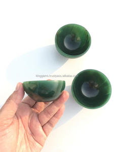 Cuenco de Jade Verde Natural Tallado a Mano, Decoración Feng Shui, Regalo Curativo y Decoración para el Hogar, Venta al por Mayor - Product Image 3