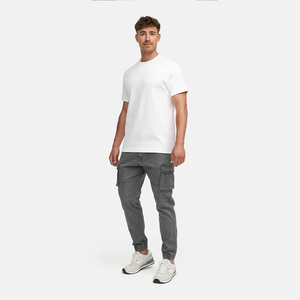 Pantalon cargo gris pour homme en toile, plusieurs poches, style décontracté, taille mi-haute, fermeture boutonnée, idéal pour l'automne - Product Image 6