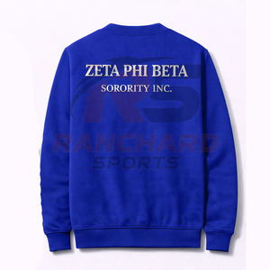 Sweat-shirt personnalisé OEM pour femmes, avec lettres grecques de sororité, pull-over de qualité supérieure, sweat-shirt en coton à col rond personnalisé pour femmes - Product Image 2