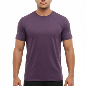 Camiseta de algodón grueso de 300 GSM para hombre, de manga corta, lisa, extragrande, personalizable con logo, para venta al por mayor - Product Image 4