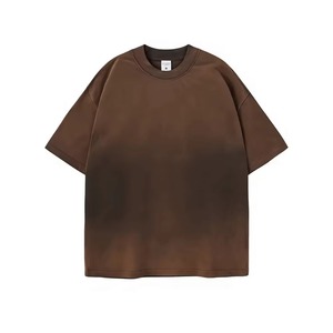 T-shirt Unisexe Coupe Classique Épaisse 400 GSM en Toile Manches Courtes Col Rond Respirant Polyester/Coton Uni Vintage – Vente en Gros - Product Image 5