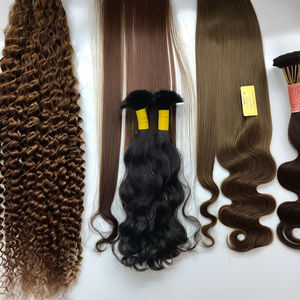 Produits de finition Cheveux humains Remy. Cheveux vierges indiens en vrac. Cheveux humains en vrac non traités - Product Image 1