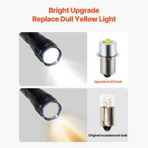 1W P13.5S 4 LED Flashlight <b>Bulbs</b> 12 Volt 230LM Replacement Kit for Maglight Longer Life Brighter <b>White</b> Light - Product Image 6