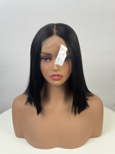 Perruque Bob couleur naturelle sans colle avec fermeture en dentelle, 100% cheveux humains, cheveux vietnamiens - Product Image 2