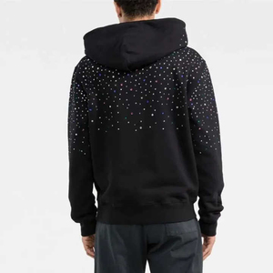 Sweat-shirts d'hiver décontractés pour hommes, légers, de haute qualité, 100% coton, respirants, écologiques, avec poche et strass - Product Image 3