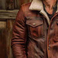 Veste en cuir pour homme Comfortex International, style unique, tendance, hiver, streetwear, épaisse, facile à imprimer