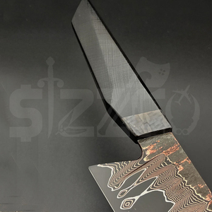 OEM Custom Copper Carbon Steel Santoku Kitchen Slicing Knife Handmade <b>BBQ</b> Meat Carving Chef Knife Wood Handle Ideal Gift - Product Image 6