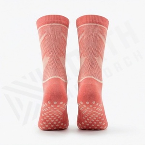 Coral Crew Running <b>Socks</b> Geometric Pattern Breathable <b>Polyester</b> Spandex Adult Summer Athletic <b>Socks</b> - Product Image 2