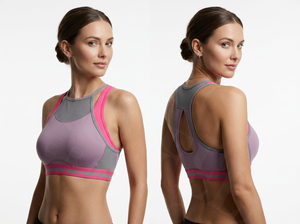 Soutien-gorge de sport rembourré haute performance pour femme, respirant, en maille, dos nageur, pour entraînement, fitness, yoga, gym, course à pied, avec double soutien des épaules - Product Image 2