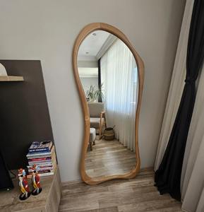 Miroir mural pleine longueur en bois Art Déco, fait main, écologique et luxueux, pour la décoration moderne des maisons et des hôtels, à prix avantageux - Product Image 3