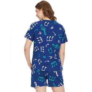 Ensemble d'été pour femme : haut et mini-short moulant assorti, imprimé abstrait moderne, léger, logo personnalisé, faible MOQ - Product Image 6