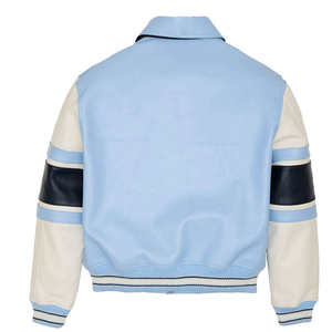 Custom Men's <b>Varsity</b> <b>Jackets</b> Casual Breathable Leather Sleeve Blank <b>Plain</b> Embroidery Letterman <b>Jacket</b> - Product Image 2