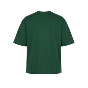 เสื้อยืดลำลองผู้ชายทรงปกติ สีเขียว ผ้าฝ้ายเจอร์ซีย์ คอกลม แขนสั้น พิมพ์ลายตัวอักษรวินเทจ โลโก้หลัก - Product Image 2