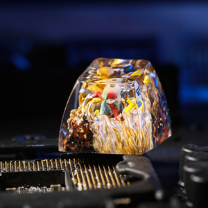 Teclas Místicas de Anime, Teclas Artesanales Personalizadas, Teclas Anime Lindas, Teclas Verdes, Juego de Teclas, Teclas de Resina - Product Image 3