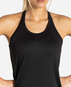 Débardeur en polyester tricoté pour femme, col rond, dos nageur, couleur unie, respirant, écologique, personnalisable, haute qualité - Product Image 4