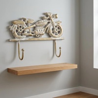 Porte-manteau mural vintage rétro en fonte avec 2 crochets réglables, écologique et étanche pour le rangement des manteaux et des chapeaux