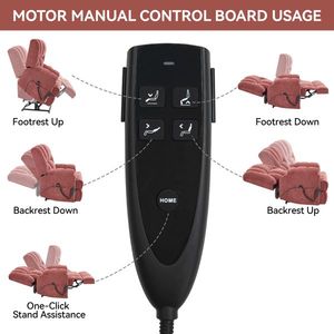 Poltrone Reclinabili Elettriche a Doppio Motore, Massaggio Riscaldato, Posizione Infinita, Capacità 158 kg, Telecomando, per il Corpo - Durezza Media Pesante - Product Image 4
