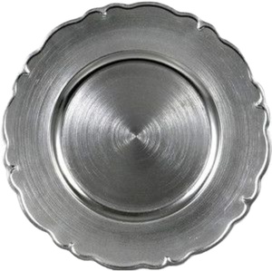 Assiette de service unique en acier inoxydable écologique, couleur argent, pour la maison, les hôtels, la décoration de table de mariage, les plats de service - Product Image 1