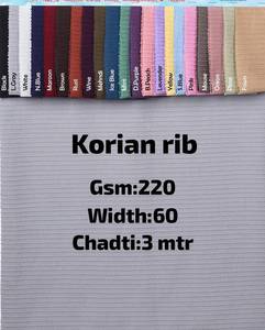 Tissu en tricot côtelé Korian 100% polyester 220 g/m² 60 pouces de largeur Lycra extensible pour vêtements - Product Image 3
