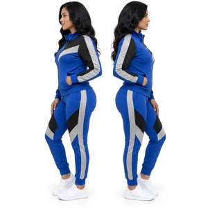 Set Soft Polyester Fabric Lightweight Construction Comfortable Fit Premium <b>Women</b> Zipper Tracksuit Matching Zip <b>Jacket</b> And Pants - Product Image 4