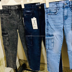 Nouveau Jean Cargo Homme Y2K en Denim Coton Haut de Gamme Effet Délavé Couleur Unie 8 Poches Style Streetwear – Collection Automne 2026 - Product Image 2