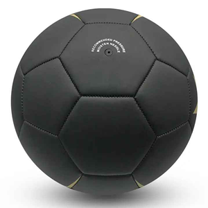 Ballon de football noir CORE FIELD, motif étoile dorée, design classique à panneaux, léger et écologique pour le divertissement en intérieur/extérieur - Product Image 2