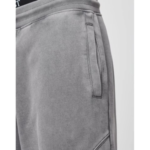 Pantalon de survêtement unisexe 100 % coton coupe droite ample, taille élastique, haute qualité, nouveau style, pour hommes, OEM - Product Image 5