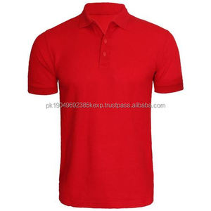 High Quality <b>Men's</b> Polo <b>Shirts</b> <b>Red</b> with Short Sleeves Stylish Oriented Logo Wholesale Export - Product Image 1
